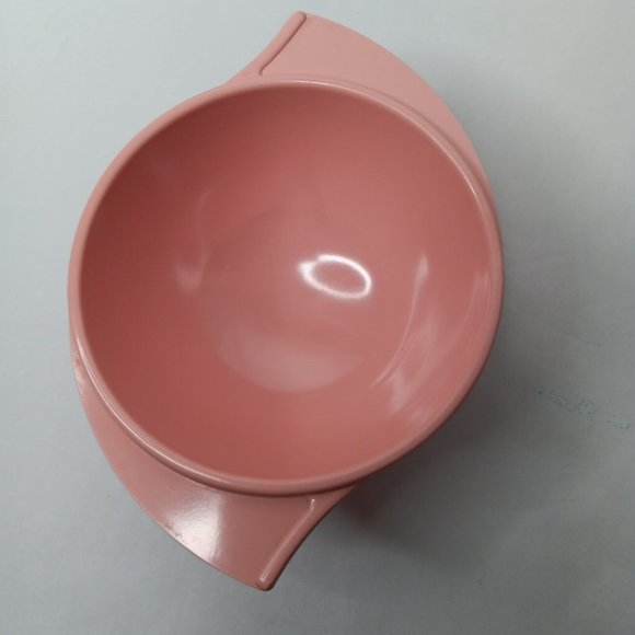 Vintage Boonton Ware Melamine Sugar Bowl Creamer Saucer Set Pink USA Made - Picture 10 of 16